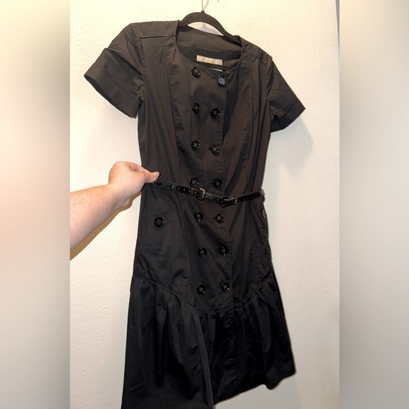 Burberry London women’s black double button short sleeve dress US 6 contemporary - Picture 1 of 13